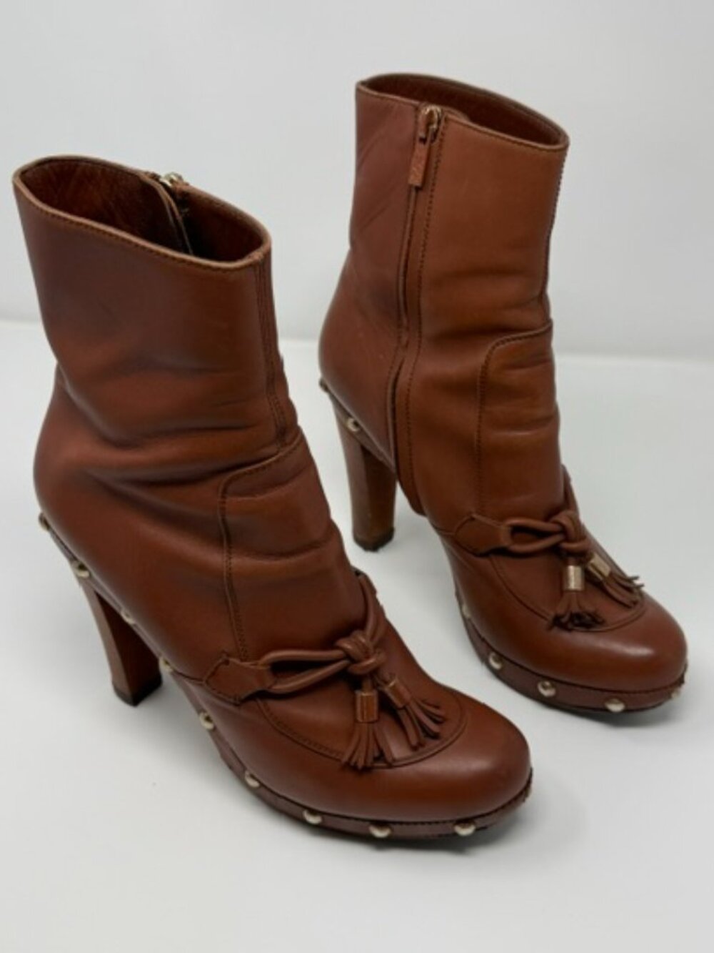 Yves Saint Laurent, Cognac Boots Size 39